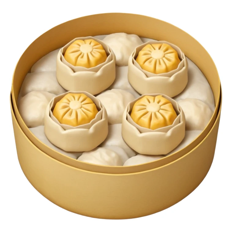 siu mai (a type of dim sum, just 1 white color fish patty wrapped by yellow dough, leaving only the top part unwrapped, shape looks like short cylinder shape) sticker