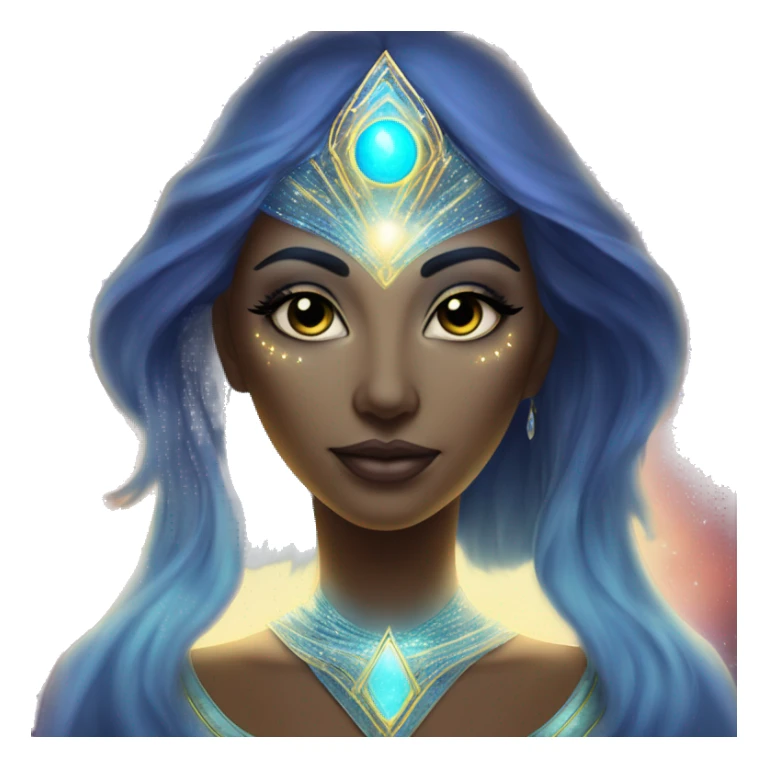 Pleiadian radiant glowing diva woman female third eye sticker