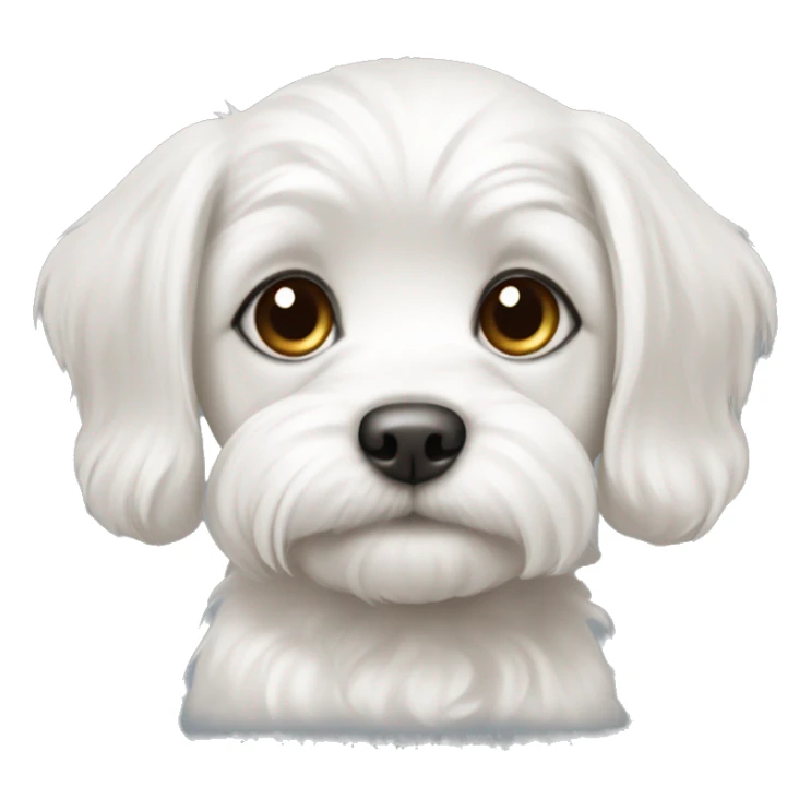 Maltese puppy with long ears and a short-cropped muzzle sticker