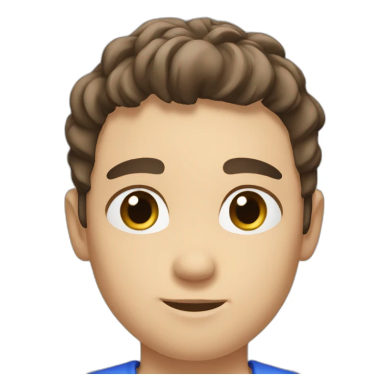 Luca sportsman with darkbrown hairs and blue eyes sticker