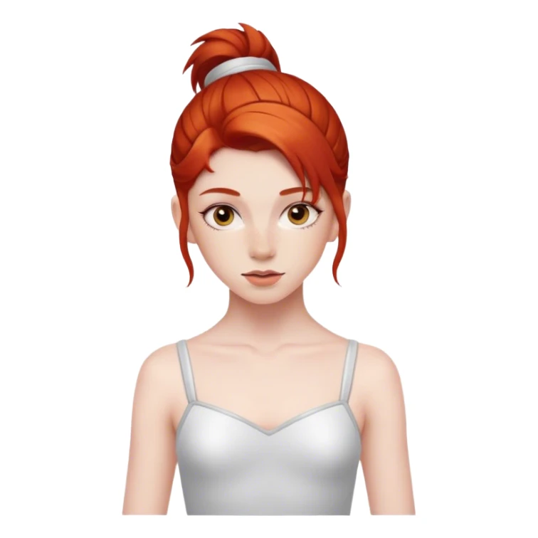 Red haired teenage dancer sticker