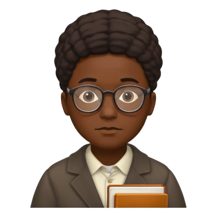 Create an emoji of an African wise cultural scholar that looks thoughtful, warm, and dignified sticker