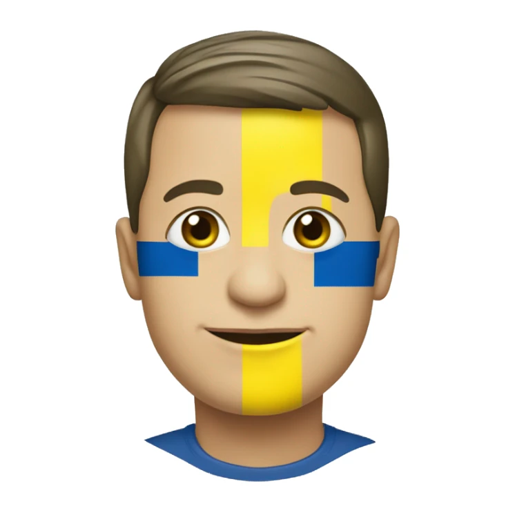 Zelenskyi with flag of Ukraine  sticker