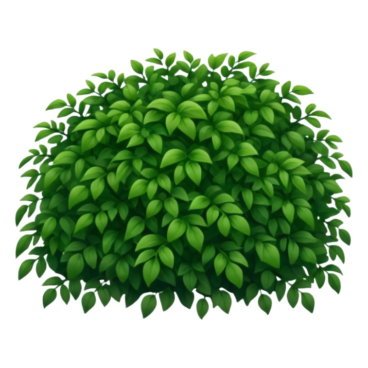 A dense bush with dark leaves and a curved organic shape. sticker