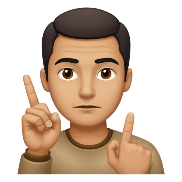 hombre con dedo diciendo no sticker