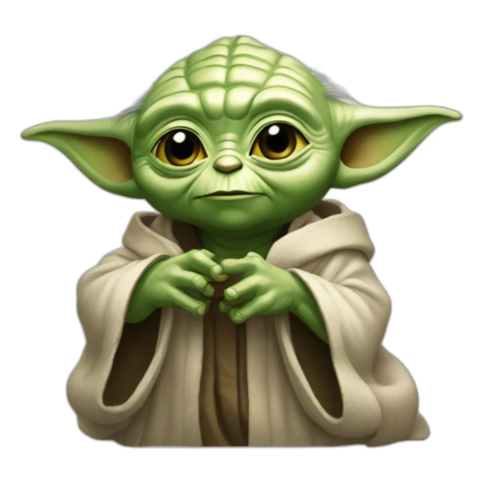 Yoda diciendo alto  sticker