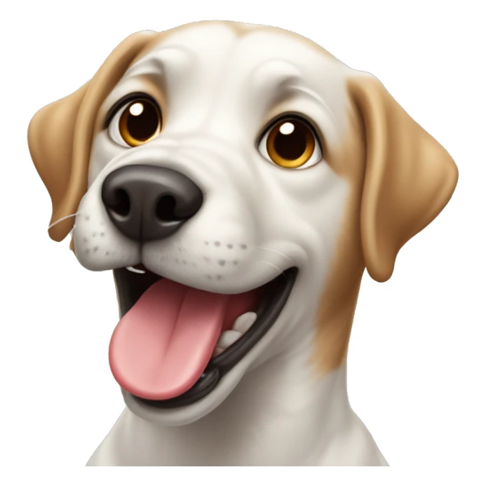 Playful dog with Tounge out sticker