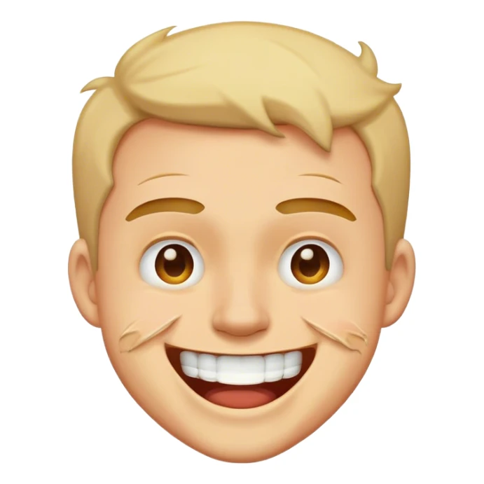 A man laughing to the point of tearing up. sticker