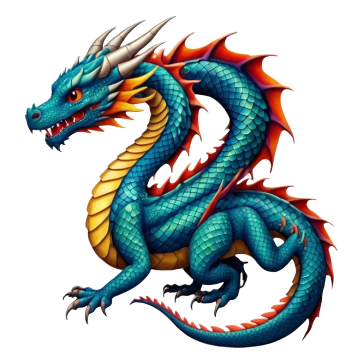 Dragon Tatto on the back body sticker