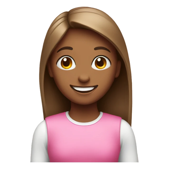 happy girl with pink sticker