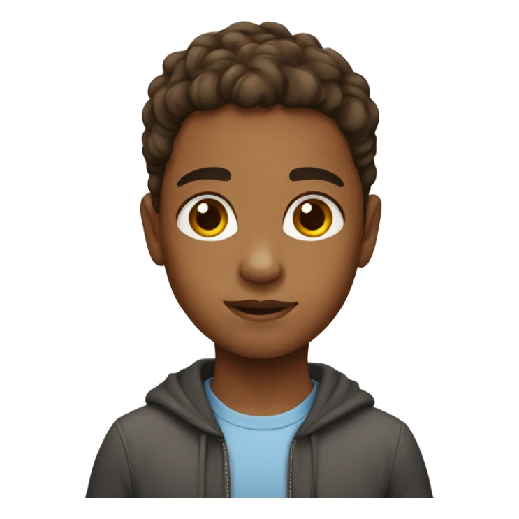 Mixed child with brown hair sticker