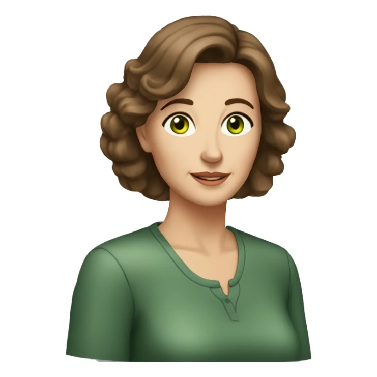 60 year old woman brown hair green eyes щтдн афсу sticker