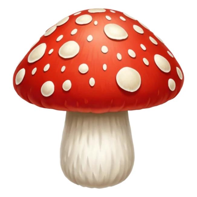 Mushrooms emoji: lion's mane, fly agaric, reisha, psylocibine (magic) mushroom sticker