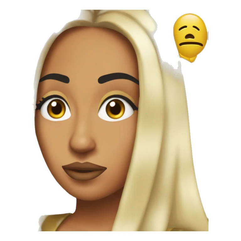 queen naija with an x over her face sticker