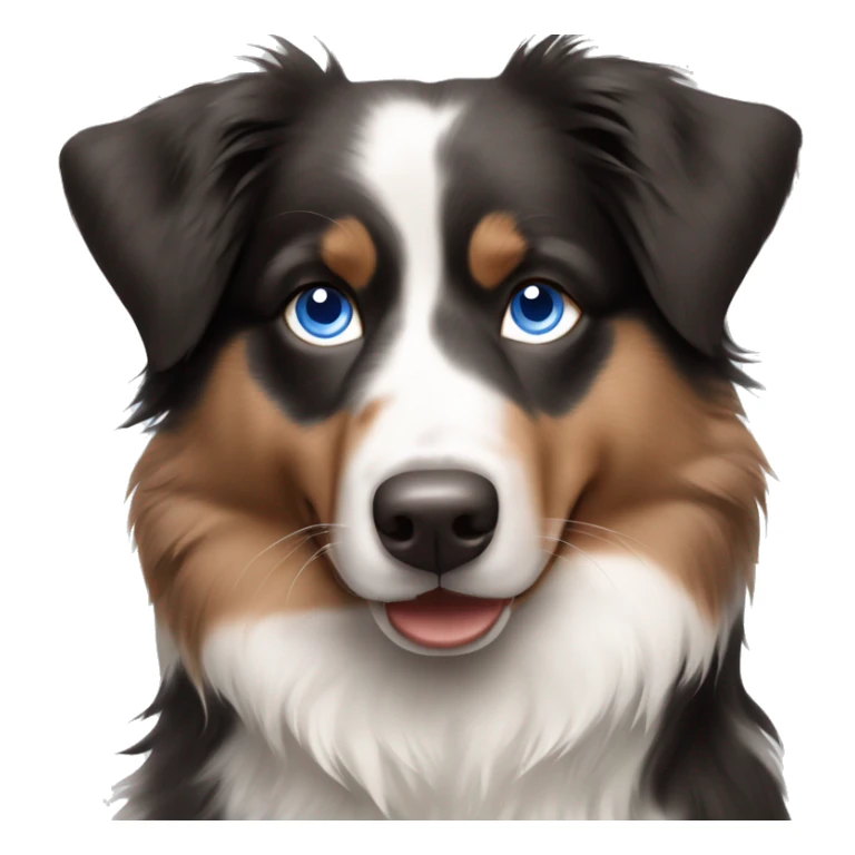 australian shepherd dog black white and brown with blue eyes sticker