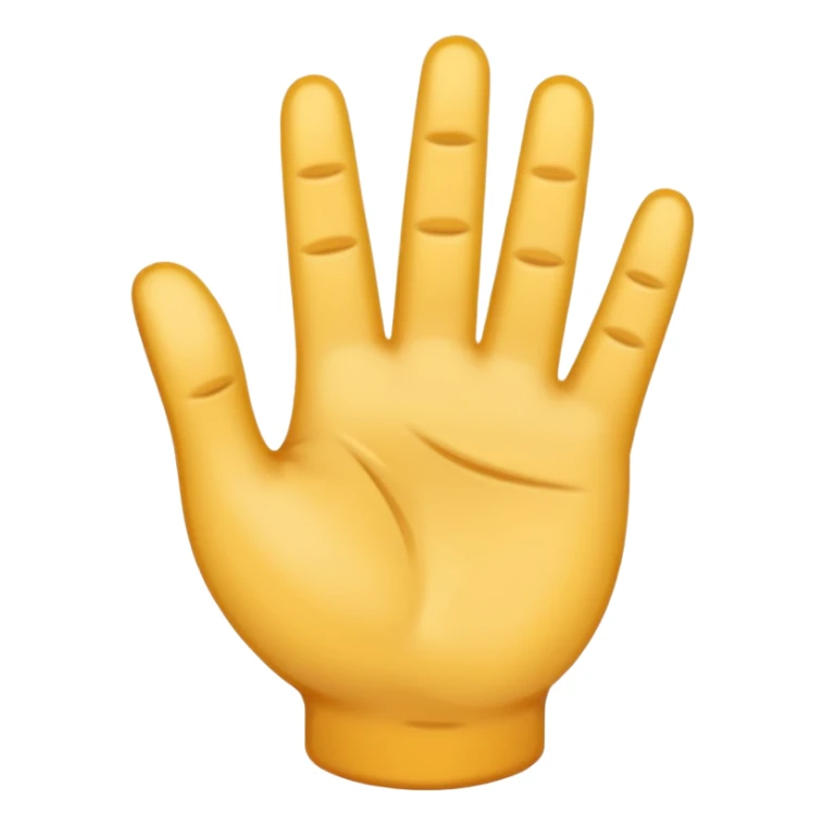 Crea un emoji que sea este ✋️ pero de cabeza, osea invertido sticker