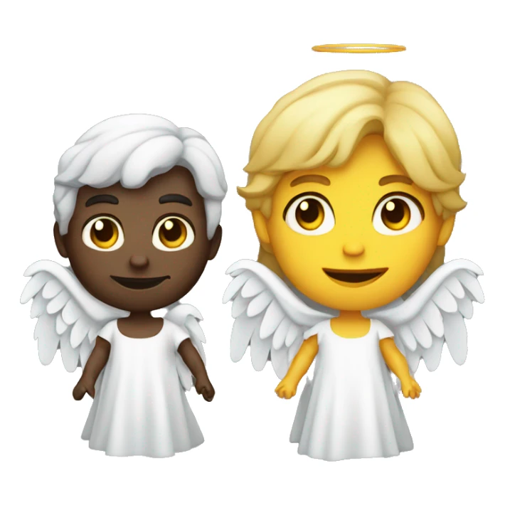 angel y diablo caricatura sticker