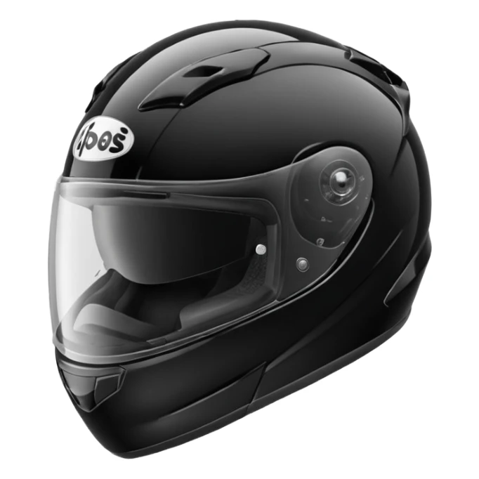 Sport bike Motorcycle helmet black  sticker