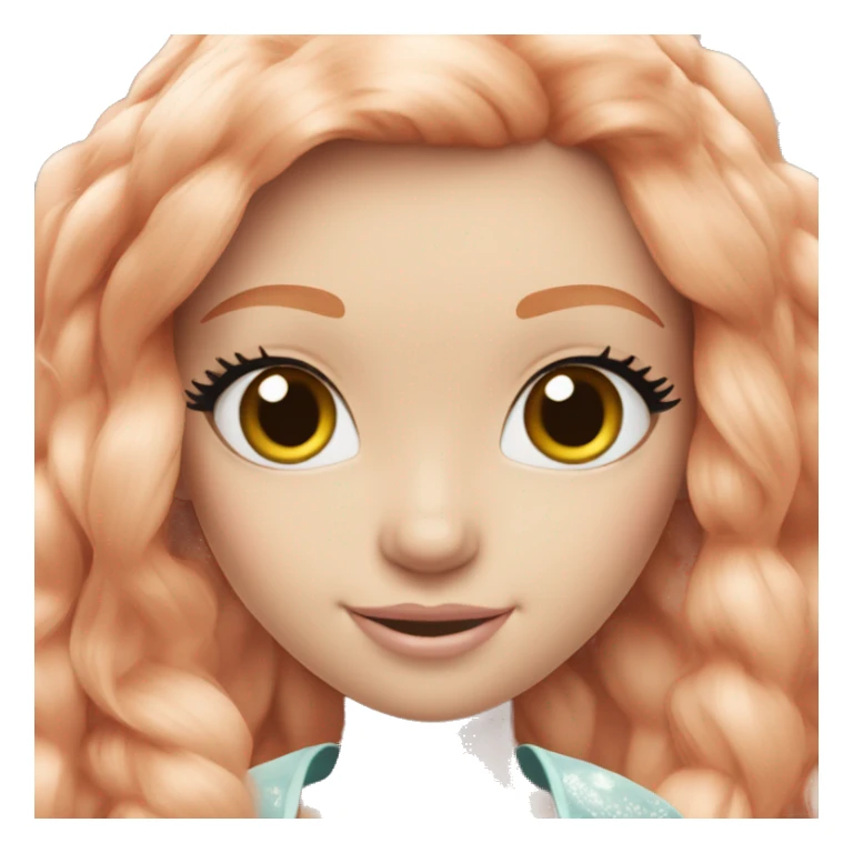 Pale beautiful Barbie fairy ginger sticker