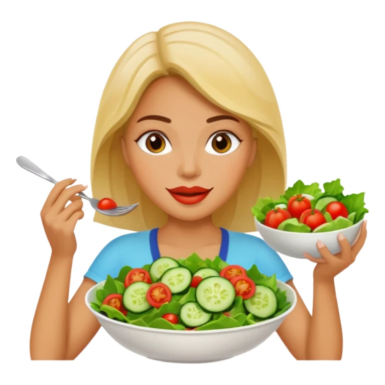 women eating healthy food sticker