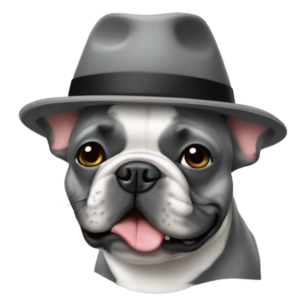 Gray French bulldog in a kippa sticker
