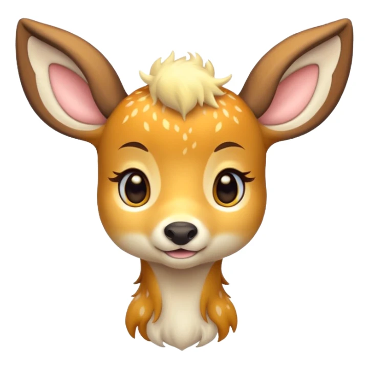 Bambi deer cute, yellow and white sticker