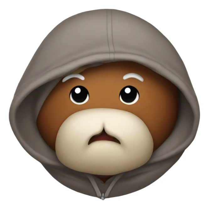 Meatball wearing a hoodie  sticker