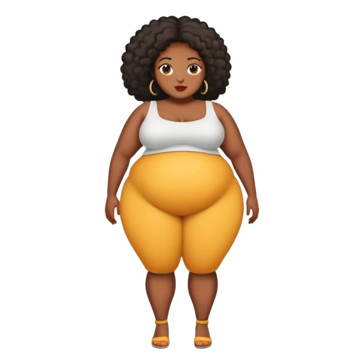 femme noir avec des groose jambes et un gros ventre sticker