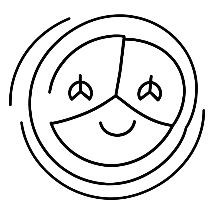 Crying emoji with peace sign and kissy face sticker