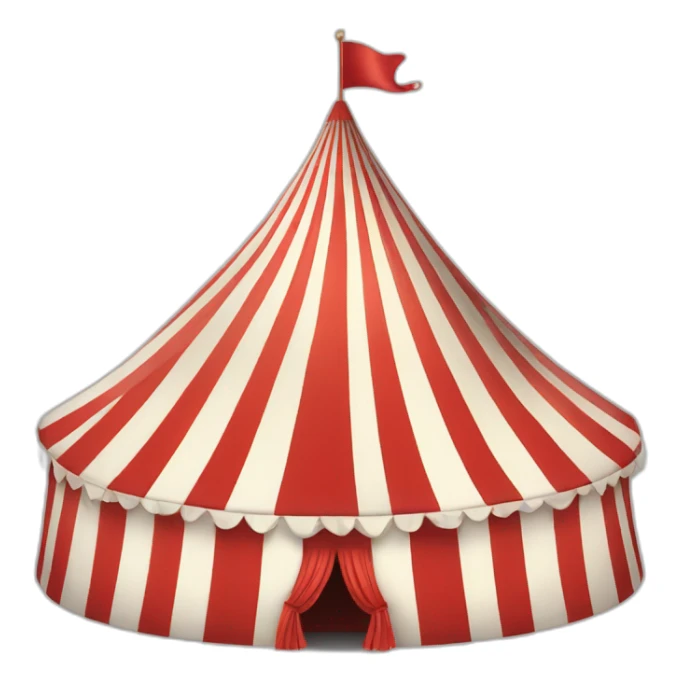 circus tent in red and white sticker
