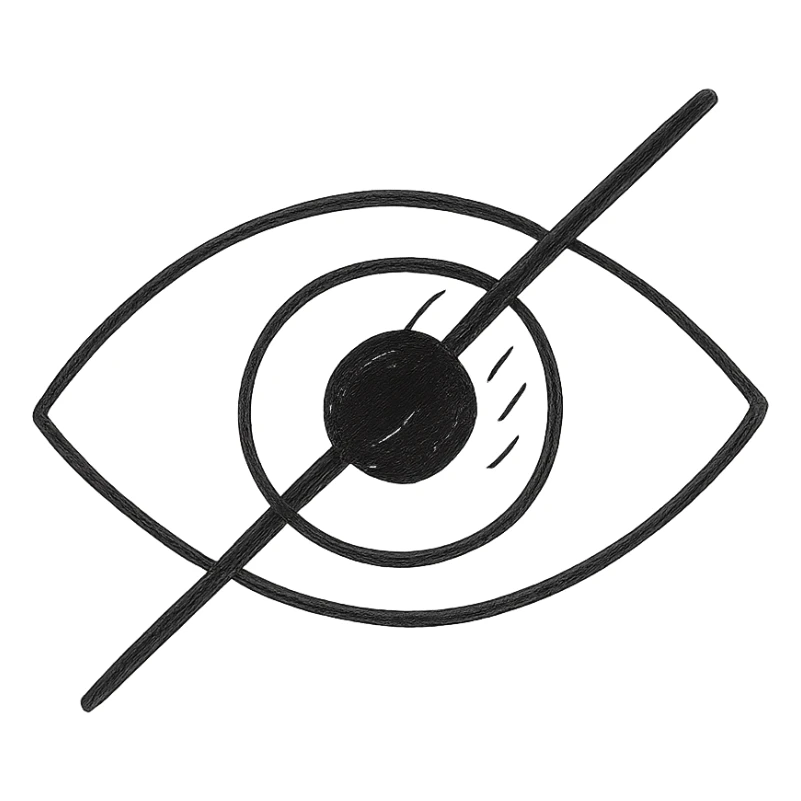 privacy abstract eye with a slash sticker