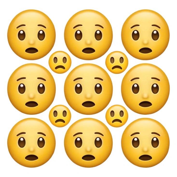 Make a confused emoji make the emoji yellow  sticker