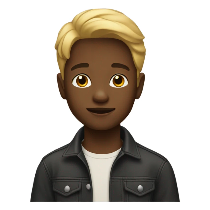 Black boy with blonde hair sticker