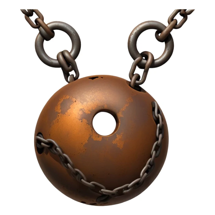Ball and chain sticker