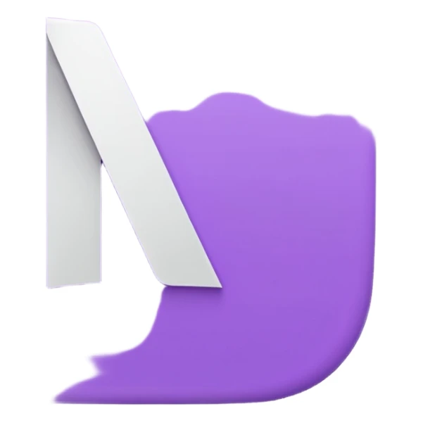 Netflix aesthetic "N" logo in pastel purple sticker