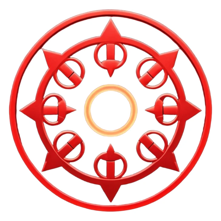 Ritual Circle – Glowing red symbols on the ground
 sticker