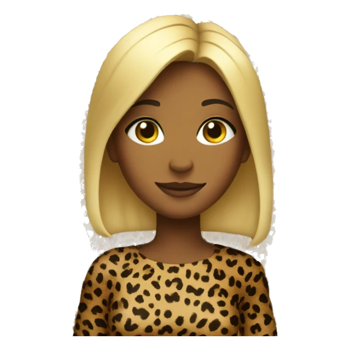 leopard print girl sticker
