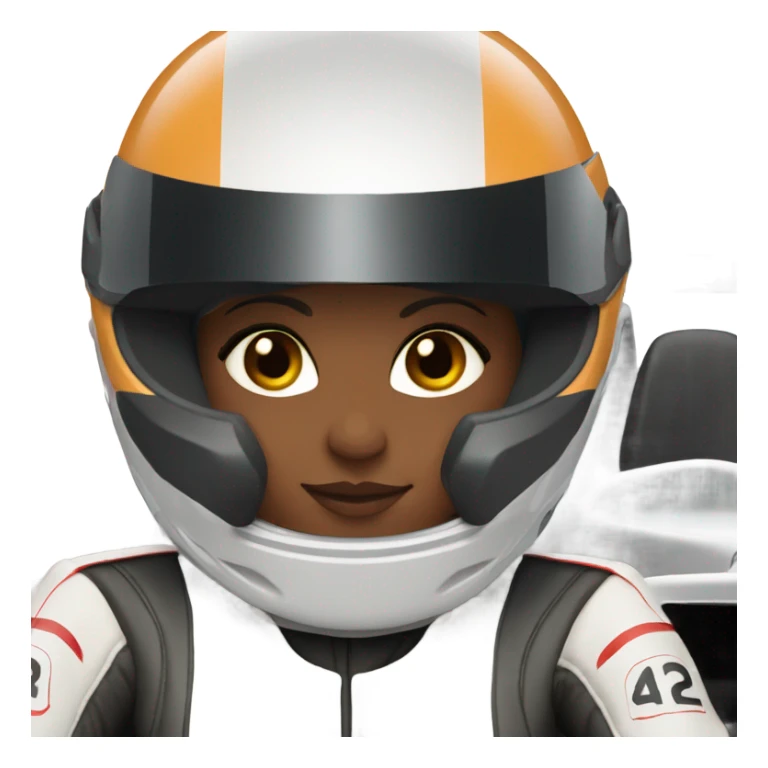 A girl driving a f1 car  sticker