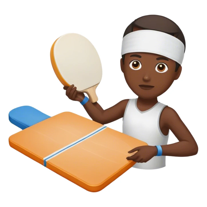 Ping pong pad with bandages sticker