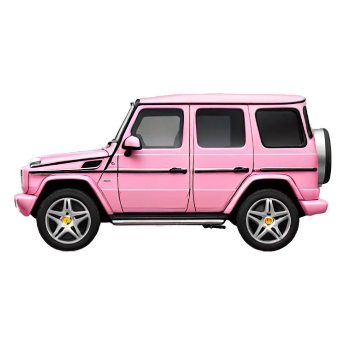 Baby pink g wagon side view emoji style  sticker