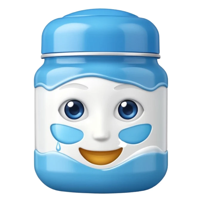 Um pote de hidratante com o nome garnier sticker