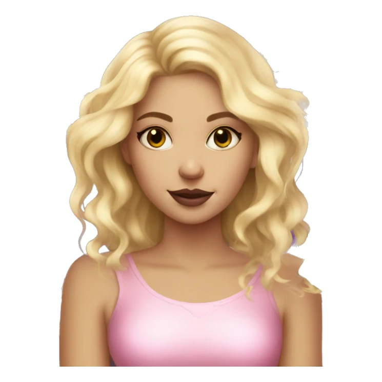 Blonde girl, pink tarot cards sticker