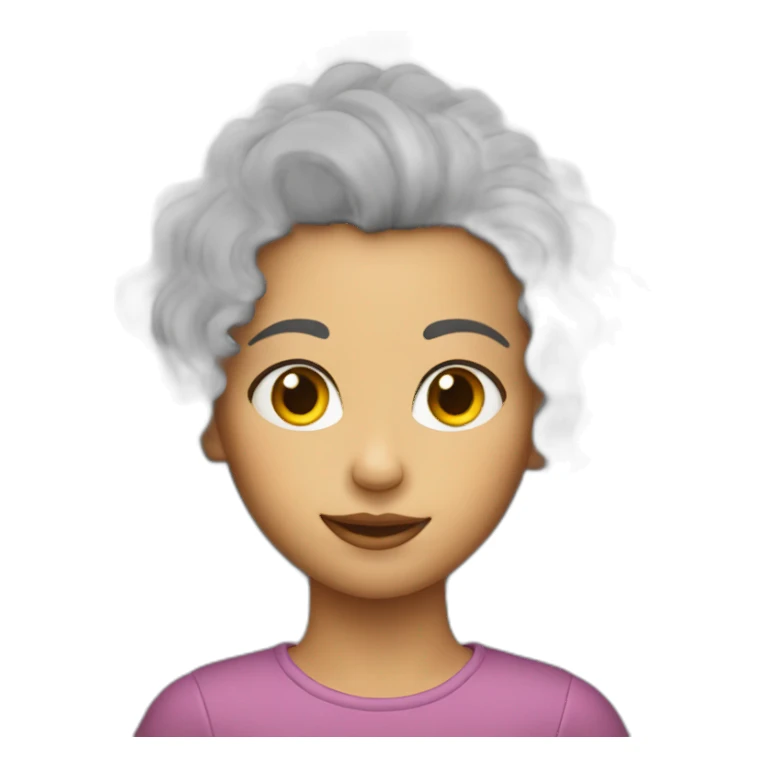 girl with rad hair in car sticker