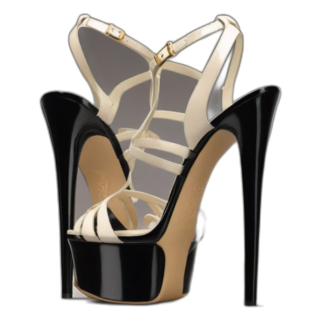 Ysl TRIBUTE PLATFORM SANDAL black PATENT LEATHER sticker