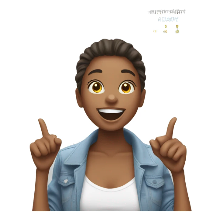 Excited girl with calendar showing friday sticker