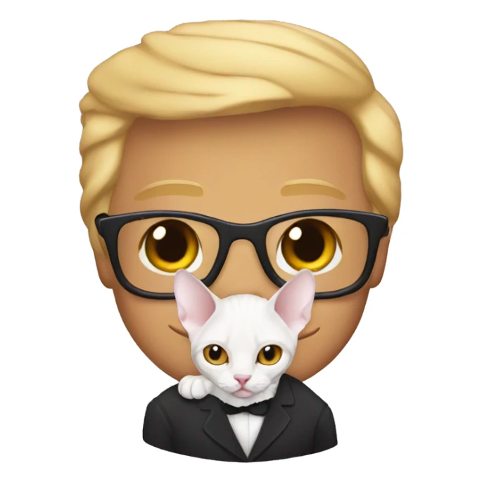 Donald Trump holding a Devon Rex cat sticker