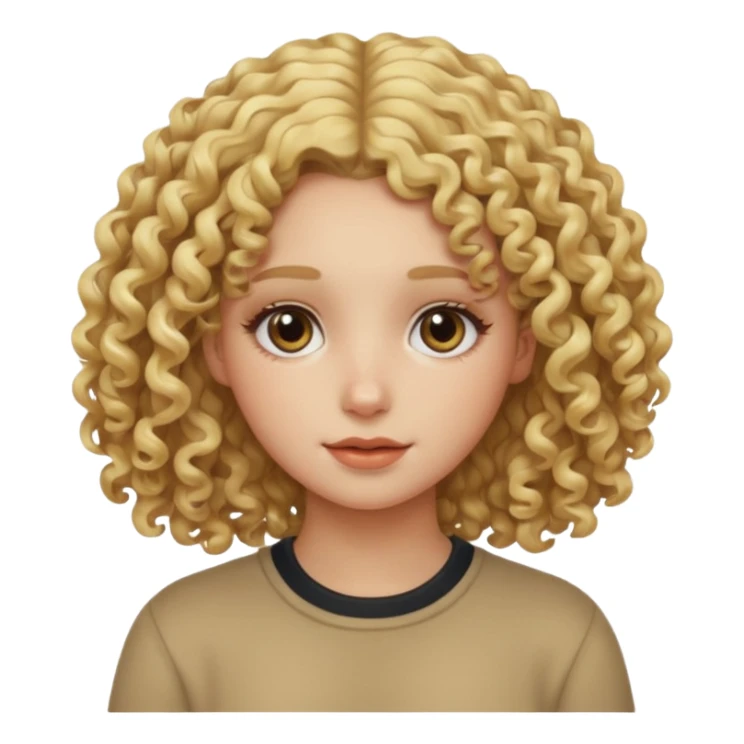 iOS 18 aesthetic Curly blondie girl sticker