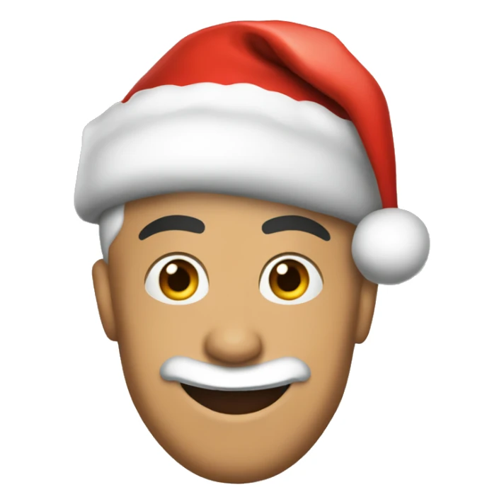 cristiano ronaldo with santa hat sticker