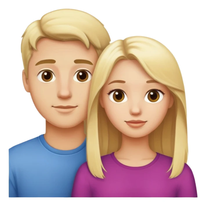 best friends for ever one blond guy and a blond girl sticker