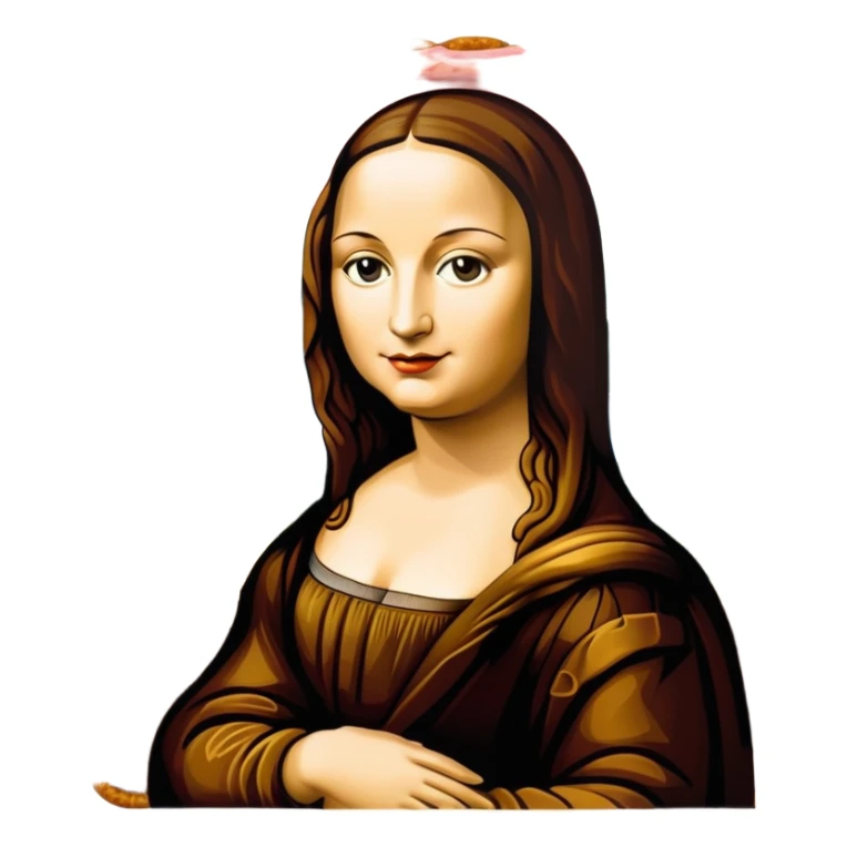 pop art warhol style monalisa SPAM meat slop landscape  sticker